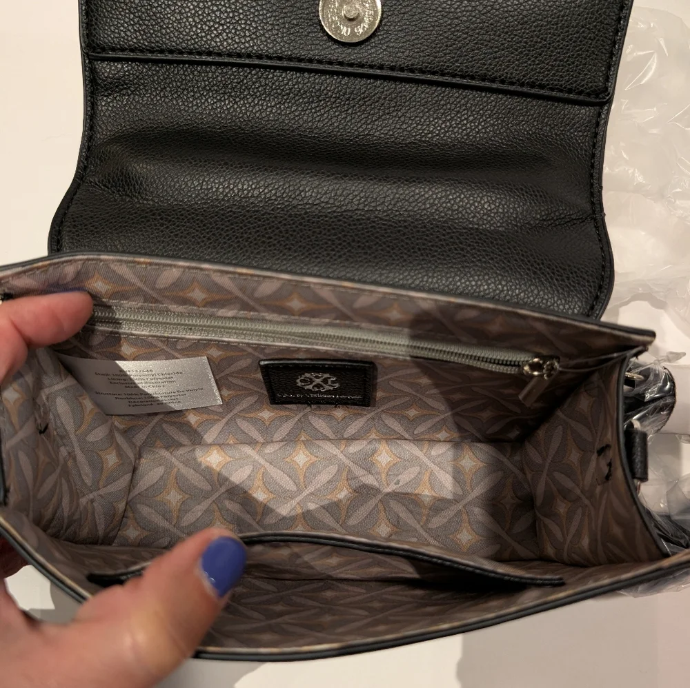 CXL By Christian Lacroix Jardin braided Handle Crossbody Bag Black NWT